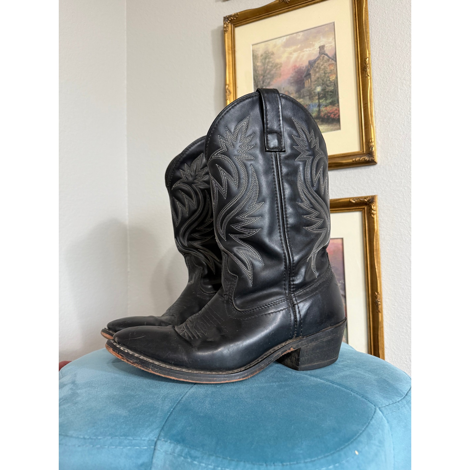 Laredo Black Cowboy Boots